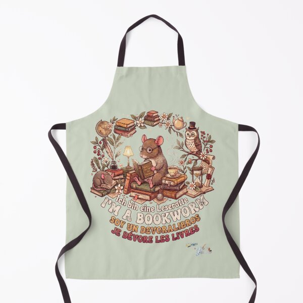 Item preview, WILDWISERS by HERMIE: Mouse / Rat - I'm a bookworm designed and sold by HERMIE-design.