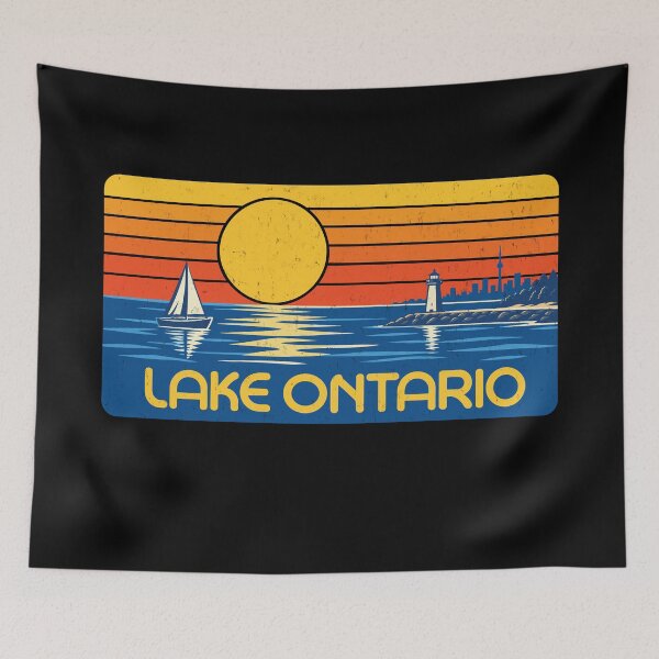 Item preview, Lake Ontario Sunset Vintage Retro designed and sold by MO DESIGNS.