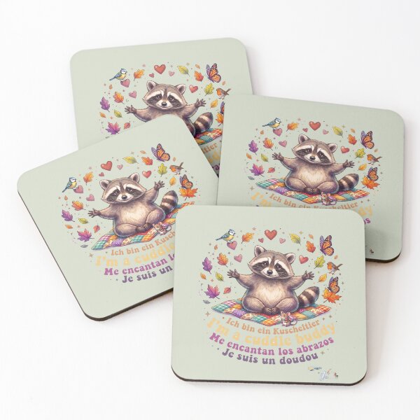Item preview, WILDWISERS by HERMIE: Raccoon - I'm a cuddle buddy designed and sold by HERMIE-design.