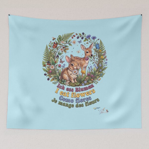 Item preview, WILDWISERS by HERMIE: Deer / Rabbit - I eat flowers designed and sold by HERMIE-design.