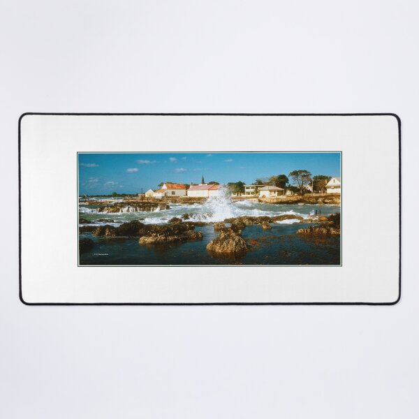 Item preview, Caribbean Coastal Village Scene Seascape, Tropical Shore Environment designed and sold by AMacGPhilly.