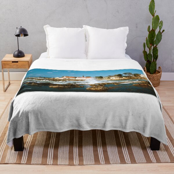 Item preview, Caribbean Coastal Village Scene Seascape, Tropical Shore Environment designed and sold by AMacGPhilly.