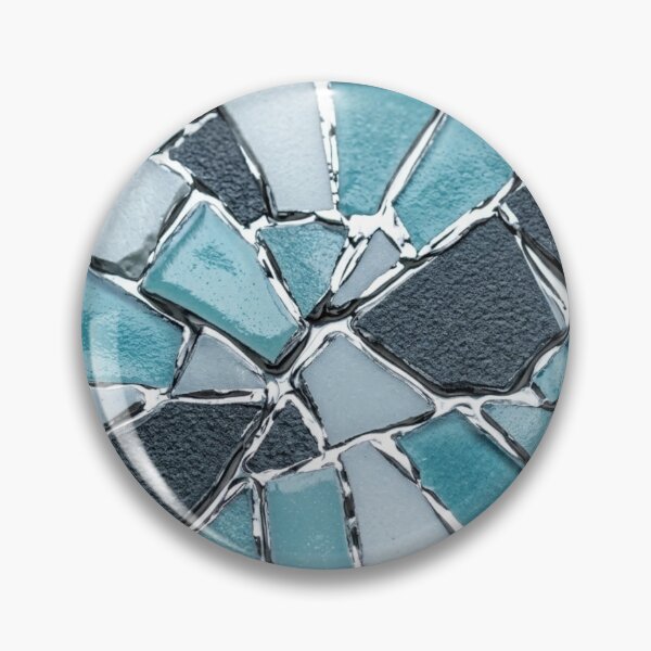 Item preview, Kintsugi Shattered Tiles in Ice and Snow - Winter Mosaic Wabi-Sabi Art designed and sold by Purrfecta.