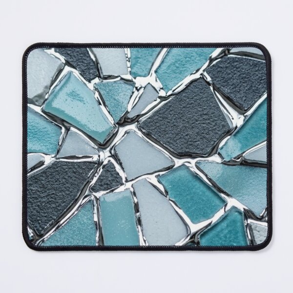 Item preview, Kintsugi Shattered Tiles in Ice and Snow - Winter Mosaic Wabi-Sabi Art designed and sold by Purrfecta.