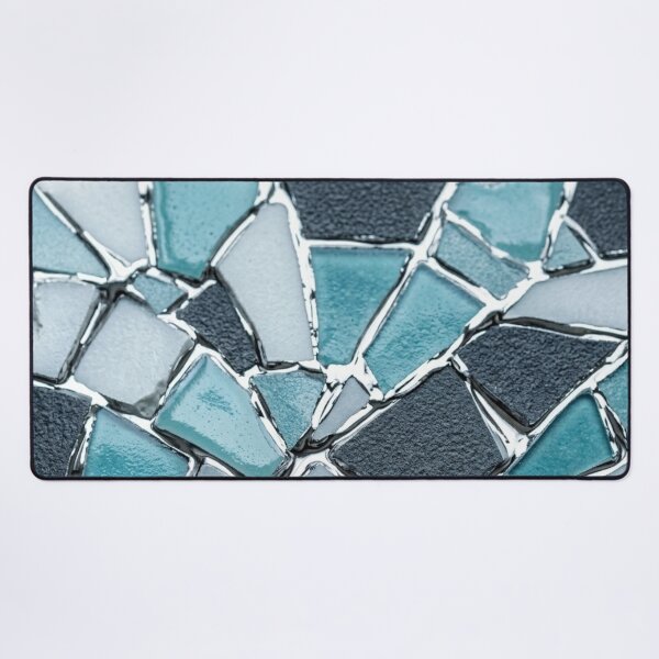 Item preview, Kintsugi Shattered Tiles in Ice and Snow - Winter Mosaic Wabi-Sabi Art designed and sold by Purrfecta.