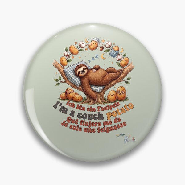 Item preview, WILDWISERS by HERMIE: Sloth - I'm a couch potato designed and sold by HERMIE-design.