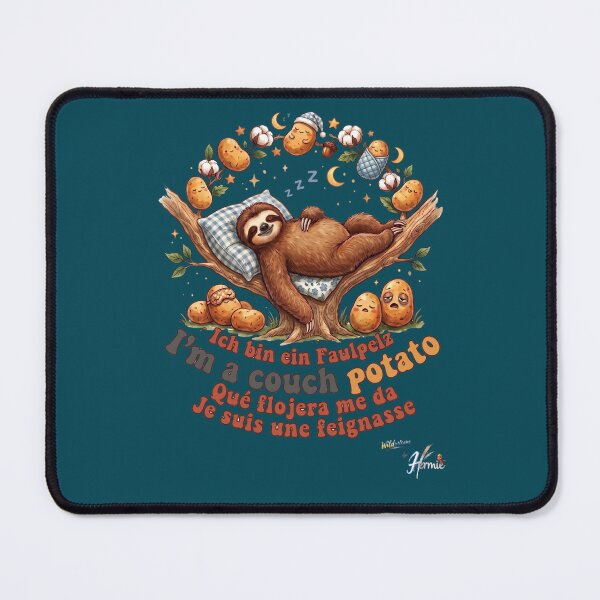 Item preview, WILDWISERS by HERMIE: Sloth - I'm a couch potato designed and sold by HERMIE-design.
