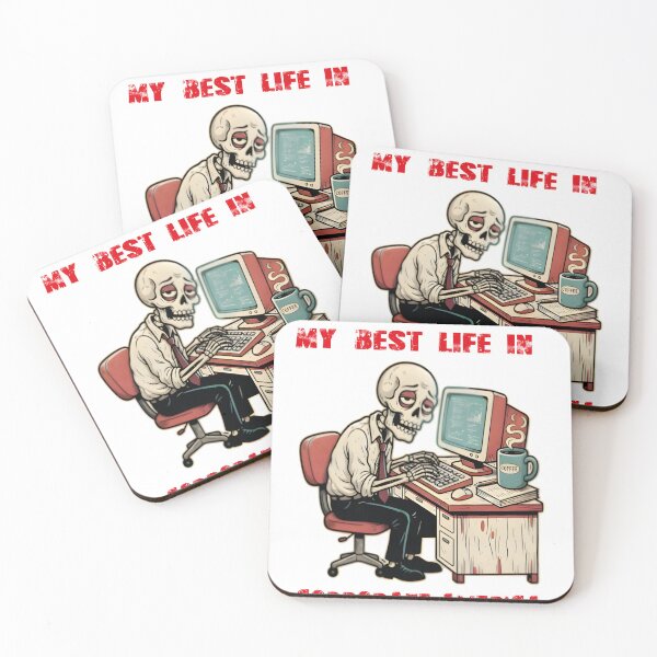 Item preview, Skeleton Desk Working Computer Corporate America Funny designed and sold by VISIONSTURME.