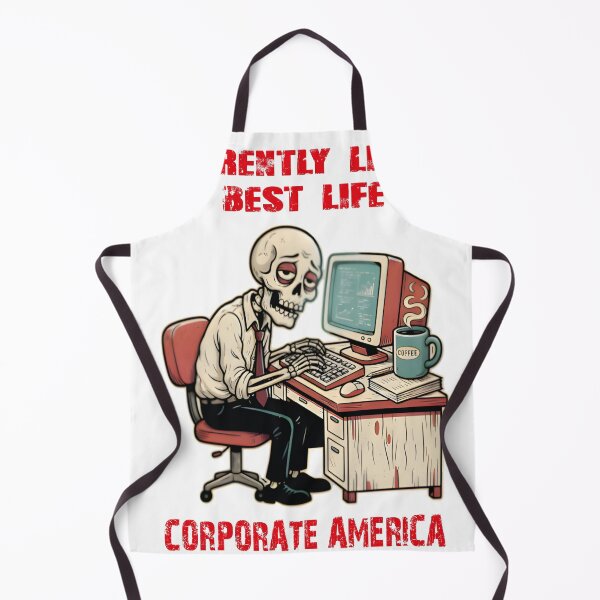 Item preview, Skeleton Desk Working Computer Corporate America Funny designed and sold by VISIONSTURME.