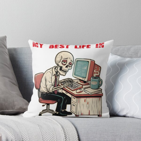 Item preview, Skeleton Desk Working Computer Corporate America Funny designed and sold by VISIONSTURME.