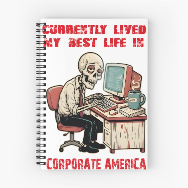 Item preview, Skeleton Desk Working Computer Corporate America Funny designed and sold by VISIONSTURME.