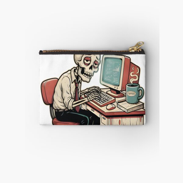 Item preview, Skeleton Desk Working Computer Corporate America Funny designed and sold by VISIONSTURME.