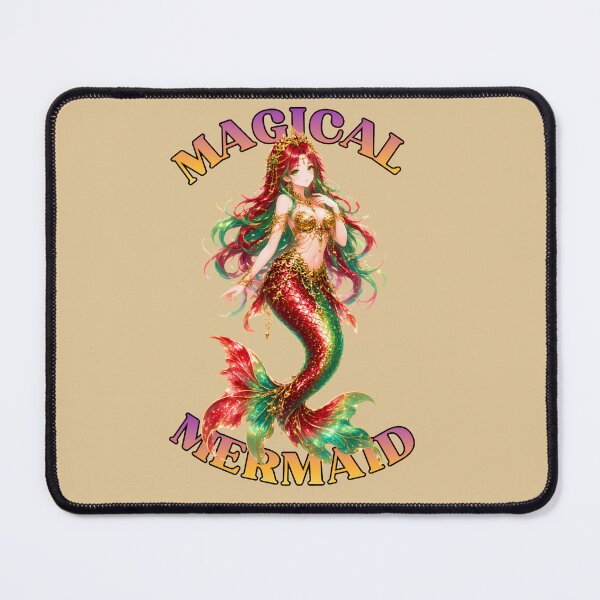 Item preview, Magical Mermaid Fantasy Art - Red and Green Siren Design designed and sold by digitalbob60.