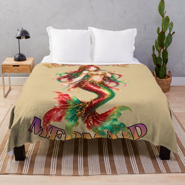 Item preview, Magical Mermaid Fantasy Art - Red and Green Siren Design designed and sold by digitalbob60.