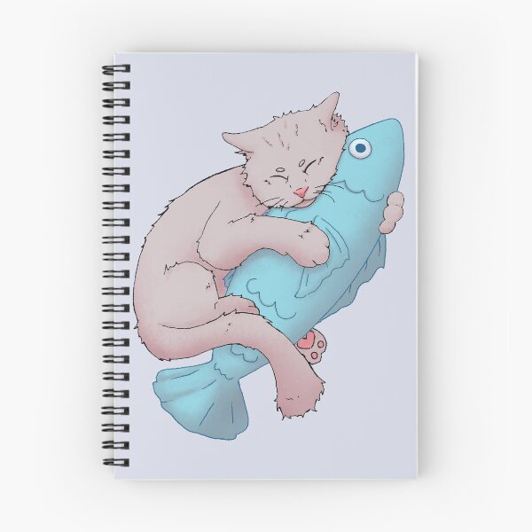 Item preview, Grey cat hugging its stuffed toy designed and sold by Houst-cn.