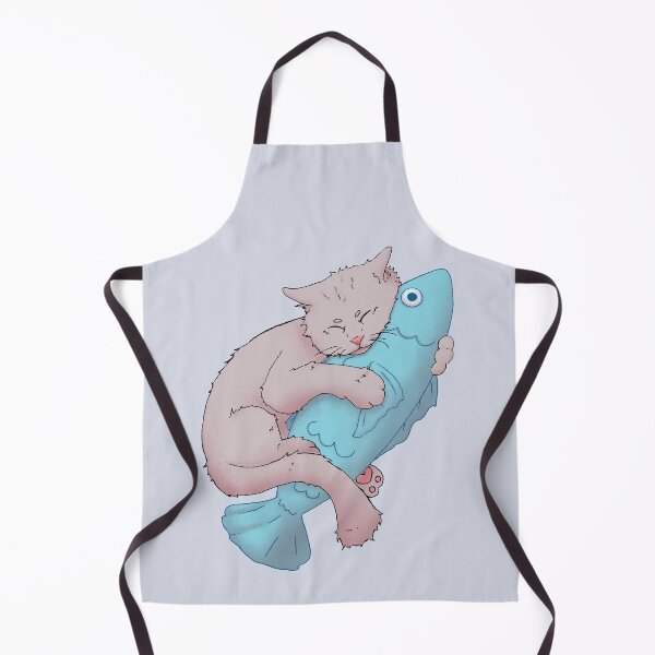 Item preview, Grey cat hugging its stuffed toy designed and sold by Houst-cn.