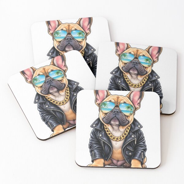 Item preview, Funny French Bulldog Sunglasses Leather Jacket designed and sold by VISIONSTURME.