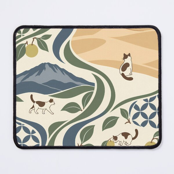 Item preview, Tottori Cats Japanese Flowing Pattern designed and sold by DAYAMA Japan.