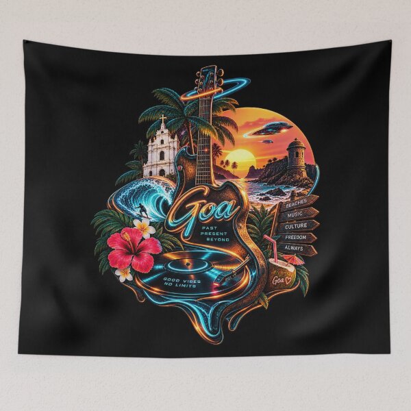Item preview, Goa — Past Present Beyond • Good Vibes No Limits designed and sold by Goanheartprints.