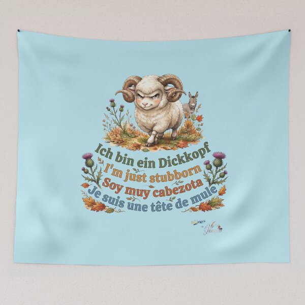 Item preview, WILDWISERS by HERMIE: Sheep / Ram - I'm just stubborn designed and sold by HERMIE-design.
