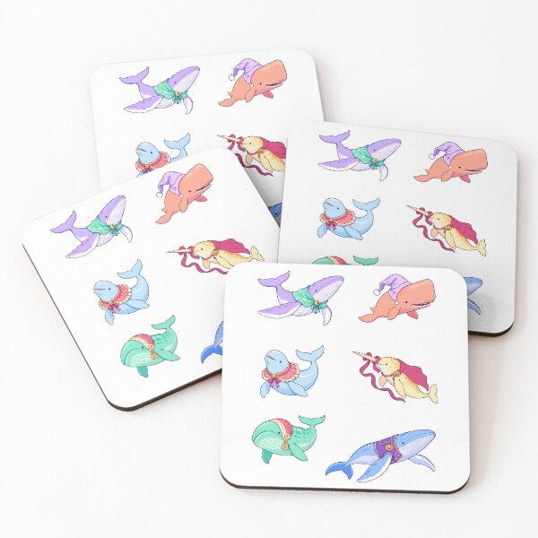 Item preview, Halloween Whales – Pastel Sea Animals in Costumes designed and sold by Zoolumi.