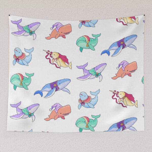 Item preview, Halloween Whales – Pastel Sea Animals in Costumes designed and sold by Zoolumi.