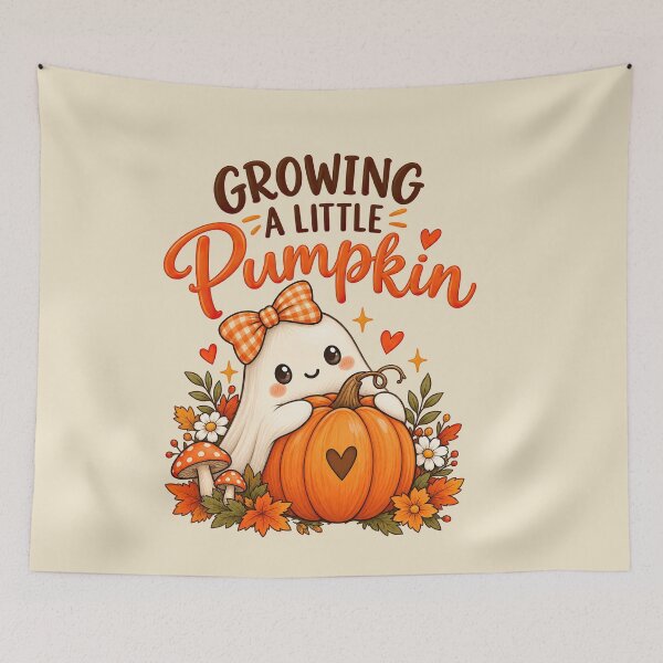 Item preview, Growing A Little Pumpkin Cute Ghost Halloween Autumn Design designed and sold by xghambo.