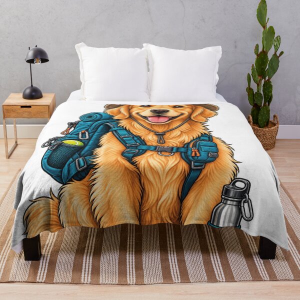Item preview, Funny Hiking Dog Golden .Retriever Outdoor Camping designed and sold by VISIONSTURME.