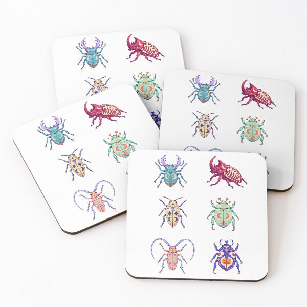 Item preview, Halloween Beetles – Colorful Insects with Moons and Pumpkins designed and sold by Zoolumi.