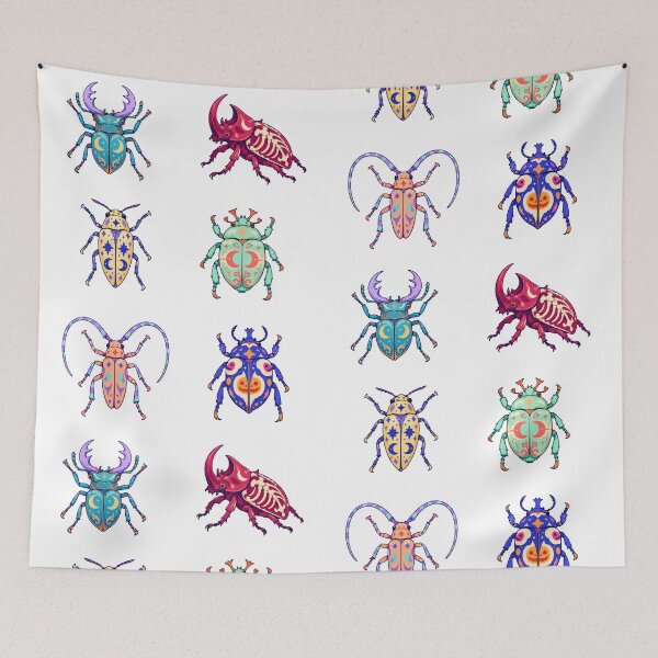 Item preview, Halloween Beetles – Colorful Insects with Moons and Pumpkins designed and sold by Zoolumi.