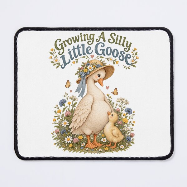 Item preview, Growing A Silly Little Goose Cute Mother Goose & Gosling Floral Design designed and sold by xghambo.