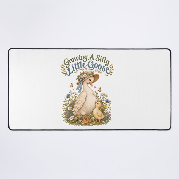 Item preview, Growing A Silly Little Goose Cute Mother Goose & Gosling Floral Design designed and sold by xghambo.