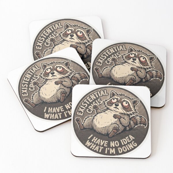 Item preview, Funny Tired Raccoon I Have No Idea What Im Doing designed and sold by Veverony Design.