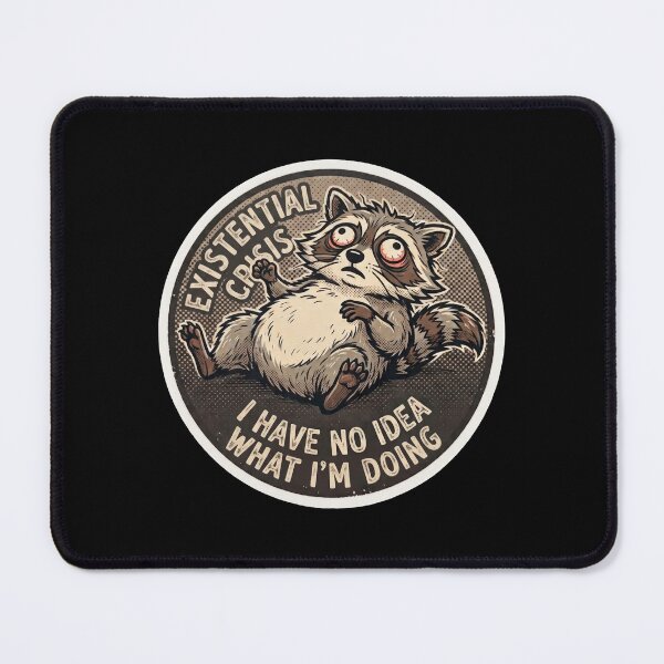 Item preview, Funny Tired Raccoon I Have No Idea What Im Doing designed and sold by Veverony Design.