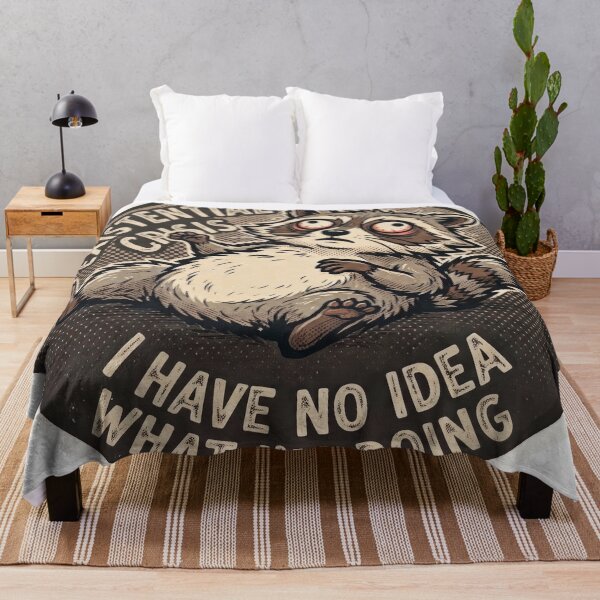 Item preview, Funny Tired Raccoon I Have No Idea What Im Doing designed and sold by Veverony Design.