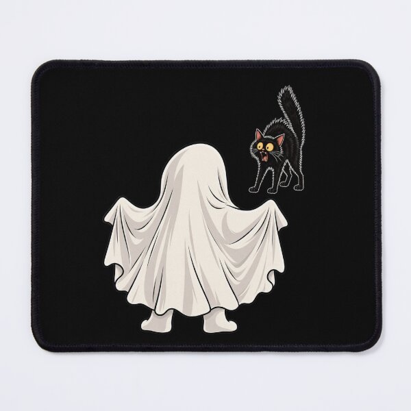 Item preview, Ghost vs. Black Cat – Halloween Design designed and sold by MyMerryMary.