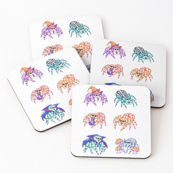 Item preview, Halloween Jumping Spiders – Witchy Spiders and Mushrooms designed and sold by Zoolumi.