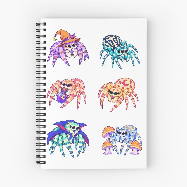 Item preview, Halloween Jumping Spiders – Witchy Spiders and Mushrooms designed and sold by Zoolumi.