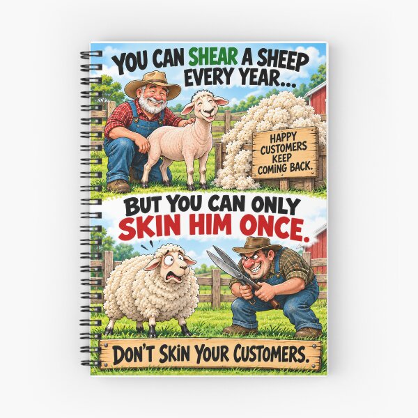 Item preview, You Can Shear a Sheep Every Year – Don’t Skin Your Customers designed and sold by PeanutGalSean.