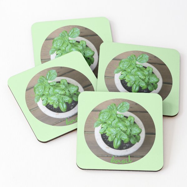 Item preview, basil plant in a pot with wood backround designed and sold by EleniA8.