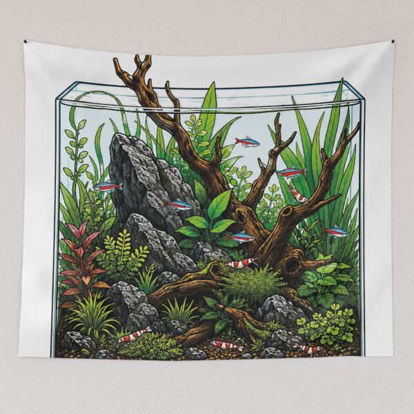 Item preview, Gráfico de acuario plantado con paisajismo acuático y diseño de tanque natural. designed and sold by VISIONSTURME.