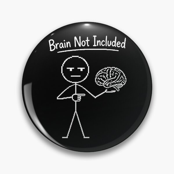 Item preview, Brain Not Included Funny AI Sarcastic Tech Humor Gifts Pixel Style designed and sold by LeSoniPapaPrint.