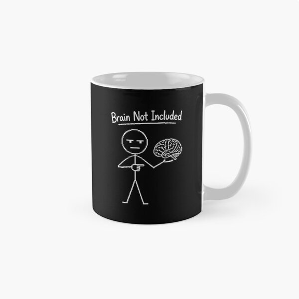 Artikelvorschau, Gehirn nicht enthalten – Lustige KI-Sarkastische Technik-Humor-Geschenke im Pixel-Stil entworfen und verkauft von LeSoniPapaPrint.