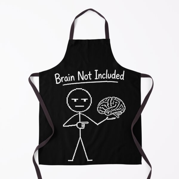 Item preview, Brain Not Included Funny AI Sarcastic Tech Humor Gifts Pixel Style designed and sold by LeSoniPapaPrint.