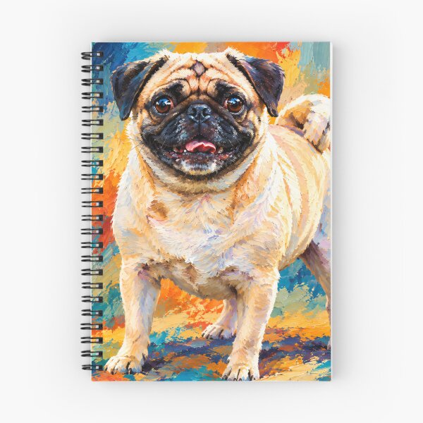 Item preview, Happy Pug Vibrant Colorful Portrait designed and sold by shrolts.