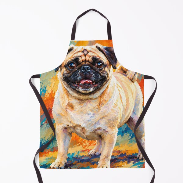 Item preview, Happy Pug Vibrant Colorful Portrait designed and sold by shrolts.