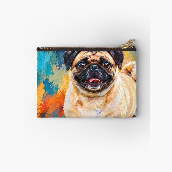 Item preview, Happy Pug Vibrant Colorful Portrait designed and sold by shrolts.