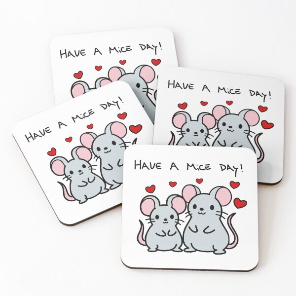 Item preview, Have A Mice Day! Cute Mice Design For Shirts & Stickers Funny Animal Puns designed and sold by Stocksjohn.