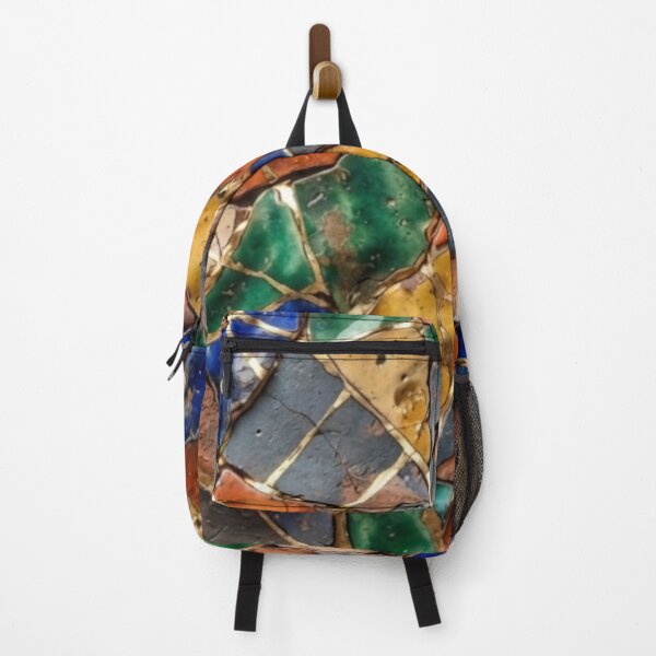 Item preview, Kintsugi Shattered Tiles in Earth Tones - Rustic Mosaic Wabi-Sabi Art designed and sold by Purrfecta.