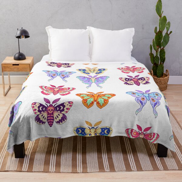 Item preview, Halloween Moths – Colorful Moon and Skull Wing Designs designed and sold by Zoolumi.